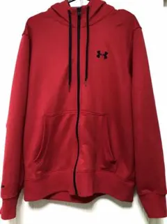 UNDER ARMOUR パーカー、赤　Mサイズ