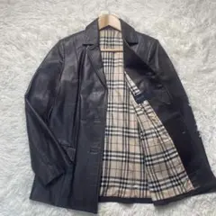 美品✨BURBERRY LONDON レザージャケット ラムレザー ノバチェック BURBERRY（レザージャケット）のフリマアイテム一覧