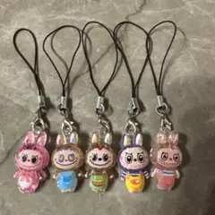 うさぎキャラクター アクリルキーホルダー 5個セット