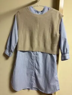 GLOBAL WORK シャツワンピース、ニットセット