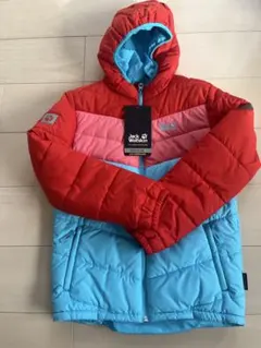 新品⭐︎ジャックウルフスキン　キッズ　アウタージャケット　150レッド✖️ブルー