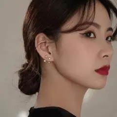 【No.98】ゴールド ☆ ジルコニア ピアス