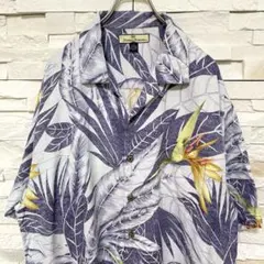 Tommy Bahamaトミーバハマ アロハシャツ 開襟 リーフ柄シルク100%のサムネイル