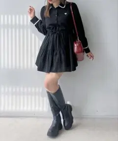 【新品未使用】AS KNOW AS plus 黒いワンピース