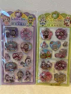 ラブブボンボンドロップウォーターシール 2点セット　シール交換大人気大きいサイズ