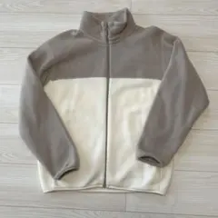 UNIQLO ユニクロ　フリースフルジップジャケット　ベージュ　ホワイト　M