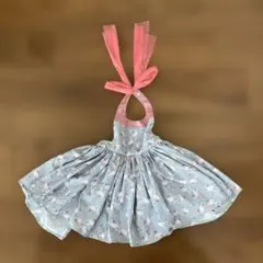 MARLMARL マールマール フラミンゴ柄エプロンドレス　女の子ベビー