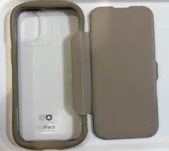本日最終 iFace iPhone 15手帳型クリアケース ベージュ