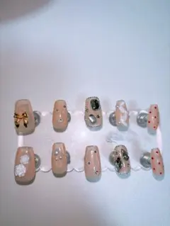 囲み リボン 薔薇 結婚式風 ドット ガーリー レースパール