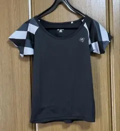 asics ショートスリーブTシャツ 黒/グレーMのサムネイル