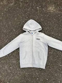 OUTDOOR フルジップ グレー パーカー