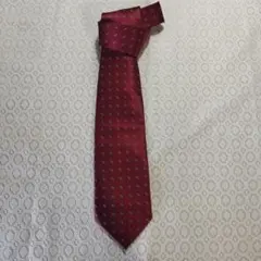 Franco Collezioni バーガンディ ネクタイ