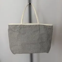 無印良品　MUJI ストライプ柄 トートバッグ キャンバス地のサムネイル