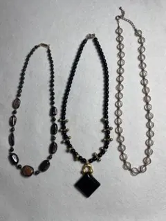 ビーズネックレスまとめ(3点)