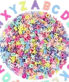 アルファベットビーズとハート・スター型ビーズセット