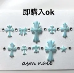 クロス　パーツ　十字架　クロム　ネイル