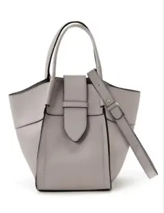 GRL グレイル 2Way配色レザーショルダーバッグ グレージュ