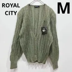 【新品・未使用】ROYAL CITY M カーディガン　グリーン系