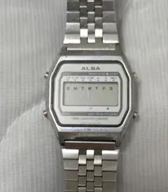 SEIKO ALBA セイコー アルバ ツインカウンタークロノ デジタル腕時計