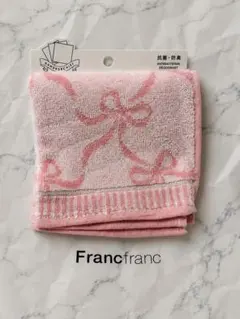 Francfranc ハンカチ リボン柄 ピンク 抗菌防臭のサムネイル