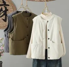 軽量 秋冬 新作 ビッグサイズ おしゃれ レトロ 上品 ベスト アウター