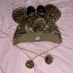 ディズニー ヒョウ柄 ミニー かぶりもの ファンキャップ 平成