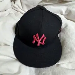 New Era NY ロゴベースボールキャップ黒