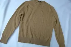 ユニクロ カシミヤ100％ クルーネック セーター モカブラウン S