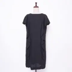 49AV. ジュンコシマダ ラッフルフリルワンピース 黒サイズ38*ED1241のサムネイル