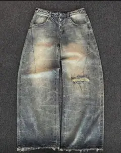 Jaded London ワイドレッグデニム 32 Jaded London ジェイデッドロンドン ブラック ウォッシュ加工