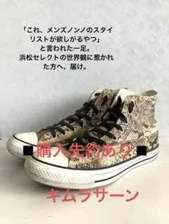 CONVERSE ALLSTAR【激レア ヘビ柄】US9.5｜セレクト購入モデル