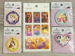 ラプンツェル 3D シール プリンセス シールワッペン ディズニー 5点セット