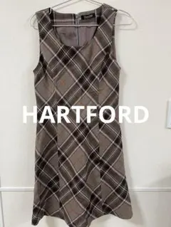 HARTFORD チェック柄 ノースリーブ ワンピースのサムネイル