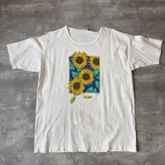 90sL.L.BEAN USA製フラワープリントアート Tシャツ デッドストック