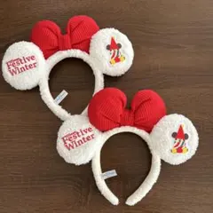 ✩ ディズニークリスマス　カチューシャ　ミニー　リルリンリン　ボア