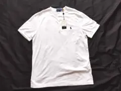 新品タグ付き　ラルフローレン　ヘンリーネックTシャツ　白　ホワイト　QRタグ 新品タグ付き ラルフローレン ヘンリーネックTシャツ 白 ホワイト QR