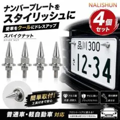 【4個セット】ナンバープレート ボルト スパイク型 バイク 車 ドレスアップのサムネイル