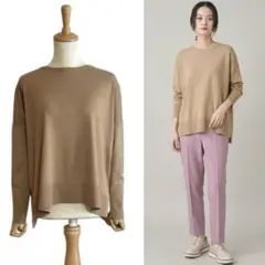 【UNFILO】 洗える/抗菌防臭 マイビューティー クロップド丈ニットのサムネイル