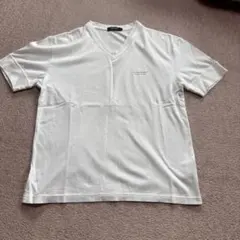 美品バーバリーブラックレーベルVネックTシャツ /ホワイト