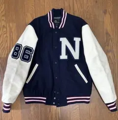 Champion　袖革スタジャン　L