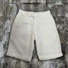 ブリーフィング　ハーフパンツ　短パン　白　M〜L相当　麻素材　リネン　速乾 ブリーフィング ハーフパンツ 短パン 白 M〜L相当 麻素材 リネン 速乾