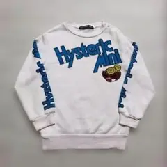 ヒステリックミニ ヒスミニ ミニちゃん フェイス ロゴトレーナー 白90