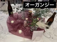 オーガンジー　ボルドー