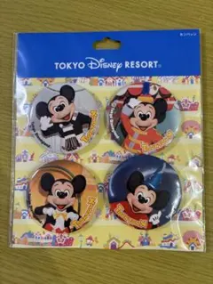 東京ディズニーリゾート ミッキー缶バッジ 4個セット