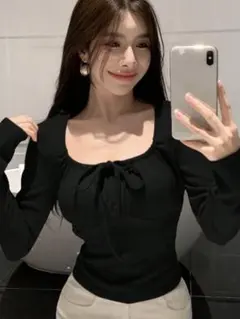 SHEIN Dazy スクエアネックトップス