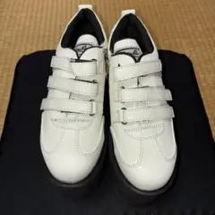 ヨースケ YOSUKE 厚底3ベルクロスニーカー 6310023ホワイトLサイズ