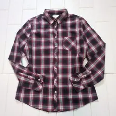 美品 チェック柄シャツ 長袖ブラウス 綿100％ y2k 平成ギャル カジュアル