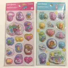 【新品】ケアベア　ポップデコパーティ　わたあめカプセルシール　2点　送料込み