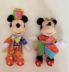 ディズニー　40周年　ドリームゴーランド　ミッキーミニーぬいぐるみバッジ