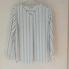 hareiro ストライプ 長袖ブラウス